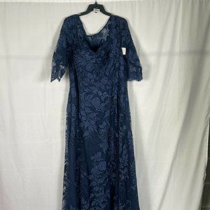 NEW La Femme Women's Blue Formal Maxi Dress Sz 18